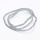 1 Strand Faceted Electroplate Imitation Jade Glass Rondelle Beads Strands(X-EGLA-J025-F08)-2