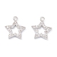 Rack Plating Brass Micro Pave Cubic Zirconia Charms(ZIRC-C026-03P)-1