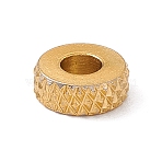 Chevron Pattern 304 Stainless Steel Beads, Column, Golden, 8.5x3mm, Hole: 3.4mm(STAS-E179-02C-02G)