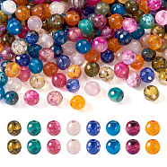 160Pcs 8 Colors Natural Agate Beads, Dyed & Heated, Round, Faceted, Mixed Color, 6mm, Hole: 1mm, 20pcs/color(G-TA0001-68)
