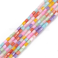 Natural Freshwater Shell Dyed Beads Strands, Column, Colorful, 4.8x3mm, Hole: 0.8mm, about 78pcs/strand, 14.96''(38cm)(SHEL-M018-12-13)