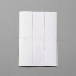 Double Sided Adhesive Stickers, Adhesive Strips, White, 10x2x0.024cm, Stickers: 100x20mm, 3pcs/sheet(DIY-WH0043-69)