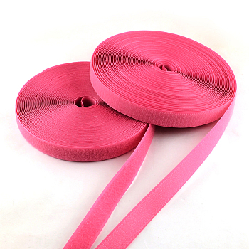 Adhesive Hook and Loop Tapes, Magic Taps with 50% Nylon and 50% Polyester, Camellia, 25mm