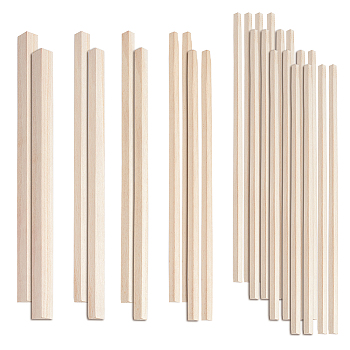 26Pcs 5 Style Triangle Wood Sticks, for Modeling DIY Hobby Crafts Woodworking, BurlyWood, 29x0.9~2x0.4~1cm