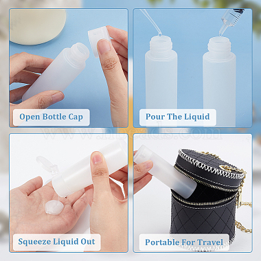 50ml Transparent PE Plastic Flip Top Cap Bottles(MRMJ-BC0001-11)-4