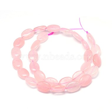 Naturelle quartz rose plats ovales brins de perles(G-M206-28)-2