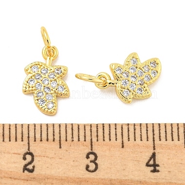 Rack Plating Brass Micro Pave Clear Cubic Zirconia Pendants(KK-B093-14G)-3