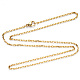 Vacuum Plating 304 Stainless Steel Cable Chain Necklace(NJEW-S420-008A-G)-3