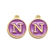 Golden Plated Alloy Enamel Charms(ENAM-Q437-12N)-1