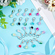 Elite 100Pcs Crackle Glass Beads Pendant Decorations(HJEW-PH0001-54)-4