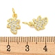 Rack Plating Brass Micro Pave Clear Cubic Zirconia Pendants(KK-B093-14G)-3