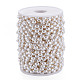 304 Stainless Steel & ABS Plastic Imitation Pearl Beaded Chains(CHS-S008-015G)-2
