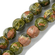 Natural Unakite Beads Strands, Faceted, Round, 10mm, Hole: 1.3mm, about 40pcs/strand, 16.14~16.22''(41~41.2cm)(G-H023-A02-01)
