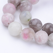 Natural Lilac Jade Beads Strands, Round, 4~4.5mm, Hole: 0.8mm, about 96pcs/strand, 15.5 inch(G-Q462-4mm-29)