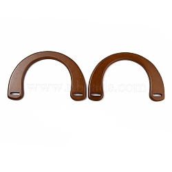 Wood Bag Handles, for Bag Handles Replacement Accessories, U-shaped, Sienna, 185x125x9mm, Hole: 22.5x6mm(FIND-H209-01C)