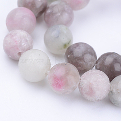 Natural Lepidolite/Purple Mica Stone Beads Strands, Round, 4~4.5mm, Hole: 0.8mm, about 85~88pcs/strand, 15.2 inch(G-Q462-4mm-29)