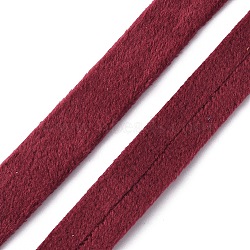Velvet Ribbon, for Bowknot Making, Flat, Dark Red, 3/8 inch(10mm), about 5.47 Yards(5m)/Bag(OCOR-WH0060-68A-01)