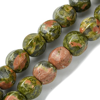 Natural Unakite Beads Strands, Faceted, Round, 10mm, Hole: 1.3mm, about 40pcs/strand, 16.14~16.22''(41~41.2cm)