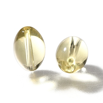 K9 Glass, Imitation Austrian Crystal Beads, Oval, Faceted, Lemon Chiffon, 11x8mm, Hole: 1.8mm