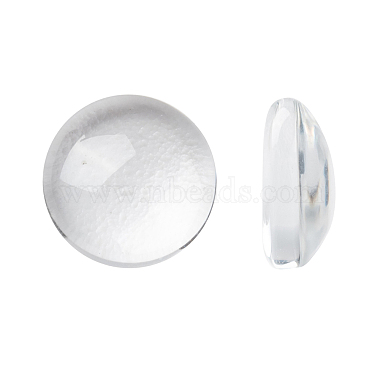 8mm Clear Flat Round Glass Cabochons
