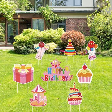 Plastic Yard Signs Display Decorations(DIY-WH0248-026)-5