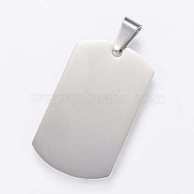 Stainless Steel Color Rectangle 304 Stainless Steel Pendants