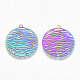 Ion Plating(IP) 201 Stainless Steel Filigree Pendants(STAS-R102-11)-2