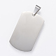 Non-Tarnish 304 Stainless Steel Stamping Blank Tag Pendants(X-STAS-R090-32)-1