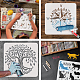3Pcs 3 Styles PET Hollow Out Drawing Painting Stencils(DIY-WH0395-0002)-4