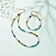 Natural & Synthetic Mixed Gemstone Disc Beaded Necklace and Bracelet Set(SJEW-JS01244)-2