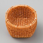 Resin Rattan Basket Mini Model, Micro Landscape Dollhouse Accessories, Pretending Prop Decorations, Orange, 31x21mm(DJEW-CJC0002-04I-01)