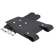 PU Leather Dagger Blade Cover, Holster, with Iron Finding, Black, 195x220mm, Inner Diameter: 14x30mm(AJEW-WH0291-21B)