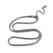 304 Stainless Steel Spike Link Chain Necklace, Stainless Steel Color, 16.06 inch(40.8cm)(NJEW-D045-06P)