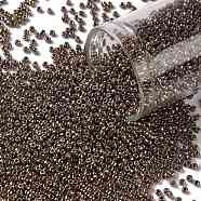TOHO Round Seed Beads, Japanese Seed Beads, (PF556) PermaFinish Mauve Metallic, 15/0, 1.5mm, Hole: 0.7mm, about 15000pcs/50g(SEED-XTR15-PF0556)