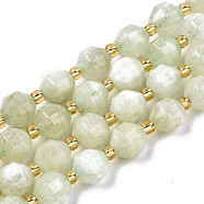 Natural Dolomite Beads Strands, Faceted, Dyed, Round, Honeydew, 8x8mm, Hole: 1.2mm, about 33pcs/strand, 15.16 inch~15.35 inch(38.5cm~39cm)(G-T131-85A-11)