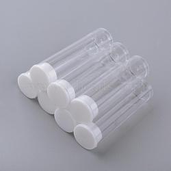 Plastic Bead Containers, Bottle, Column, Clear, 5.5~5.65cm, Capacity: 3ml(0.1 fl. oz)(CON-S041-04)