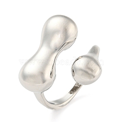 Brass Finger Ring, Cadmium Free & Lead Free, Long-Lasting Plated, Platinum, US Size 9(18.9mm)(RJEW-C069-11P)