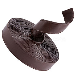 Flat PU Imitation Leather Cord, for Bag Decor, Coconut Brown, 25x2~2.5mm(LC-WH0006-05B-01)