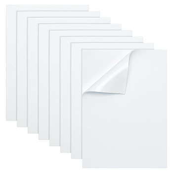 Adhesive EVA Foam Craft Sheets, Rectangle, White, 300x210x2mm