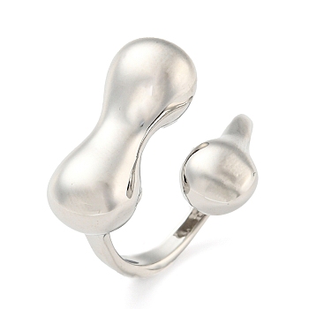 Brass Finger Ring, Cadmium Free & Lead Free, Long-Lasting Plated, Platinum, US Size 9(18.9mm)