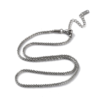 304 Stainless Steel Spike Link Chain Necklace, Stainless Steel Color, 16.06 inch(40.8cm)