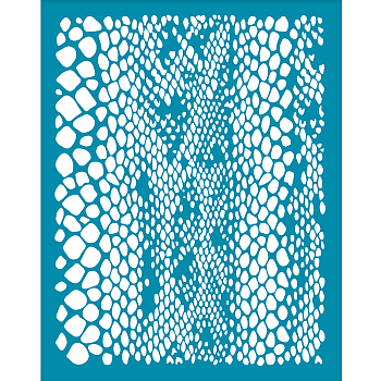 Silk Screen Printing Stencil, for Painting on Wood, DIY Decoration T-Shirt Fabric, Snakeskin Pattern, 100x127mm