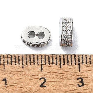 Rack Plating Brass Micro Pave Clear Cubic Zirconia Beads(KK-U014-02P)-2