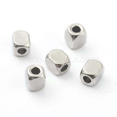 Stainless Steel Color Cuboid 304 Stainless Steel Beads