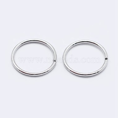 Rhodium Plated 925 Sterling Silver Open Jump Rings(STER-F036-02P-0.5x6mm)-2