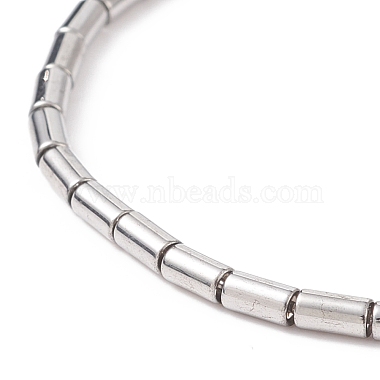 Bracelet extensible perlé colonne de verre pour femme(BJEW-JB08625-02)-4