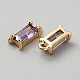 金メッキ真鍮キュービックジルコニアチャーム(ZIRC-WH0015-01G-06)-2