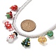 Glass Seed Beaded & 304 Stainless Steel Cable Chain Double Layer Necklace(NJEW-TA00074)-5