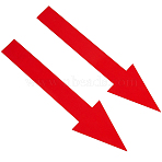 PVC Self Adhesive Arrow Label Stickers, Waterproof Directional Arrow Sign Decals for Floors, Walls and Smooth Surfaces, Red, 50x199x0.2mm, 2pcs/set(DIY-WH0504-18E)