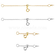 6Pcs 6 Style Brass Cable Chain Necklace Making, with Spring Ring Clasps and Peg Bails, Platinum & Golden, 26.4~76.4mm, 1Pc/style(FIND-AB00047)